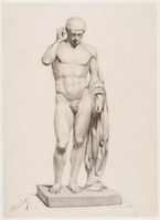 KT 1204
<br/>
Naar een gipsmodel van een staand manlijk naakt met draperie
<br/>
<em>Bastert, Nicolaas (1854-1939)</em>